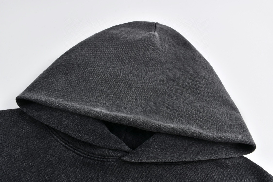 Balenciaga 巴黎世家 水洗巴黎铁塔字母logo印花连帽卫衣 外套 长袖 秋冬 黑色 803265TRVN41048