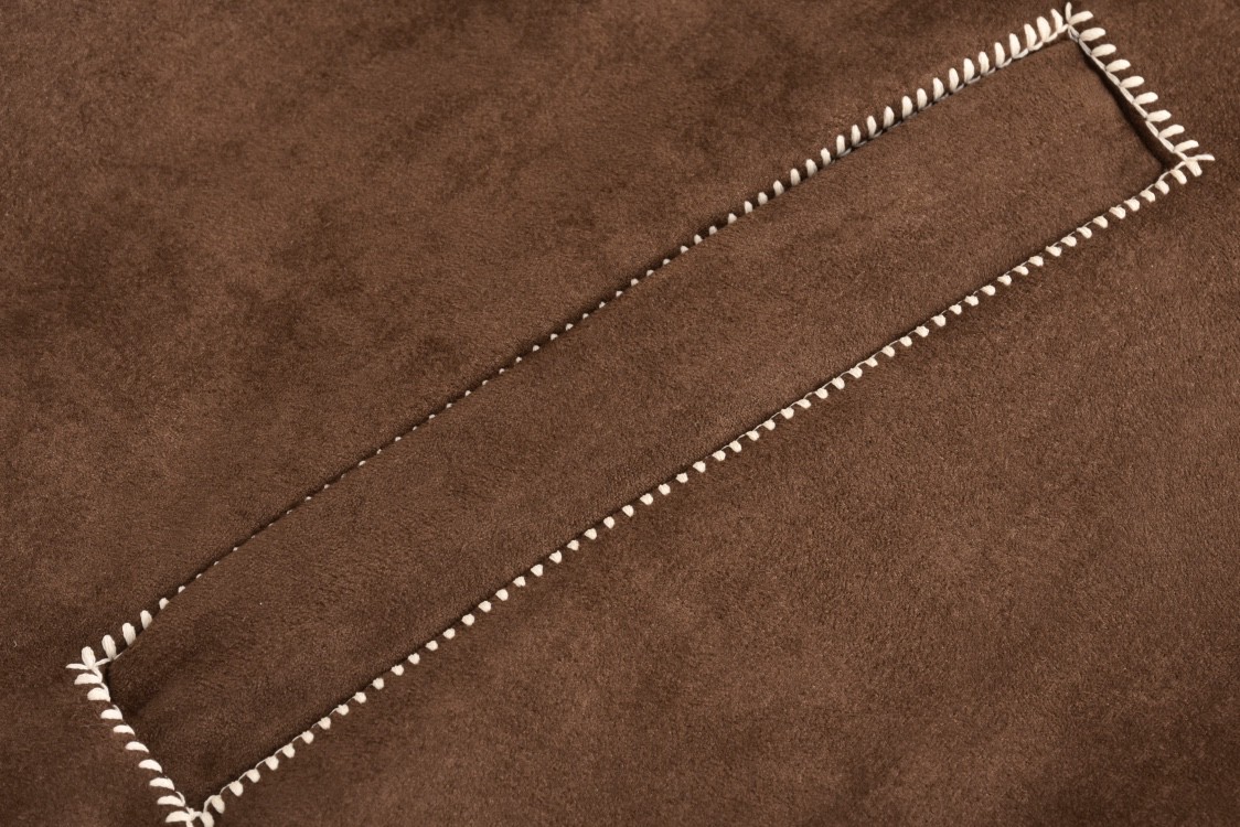 LOUIS VUITTON Tyler SS24 绒面麂皮字母拉链翻领飞行员夹克 长袖 外套 黑色 巧克力色 1AFPWA