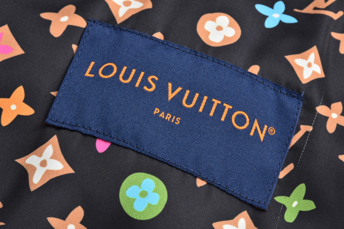 LOUIS VUITTON Tyler SS24 绒面麂皮字母拉链翻领飞行员夹克 长袖 外套 黑色 巧克力色 1AFPWA