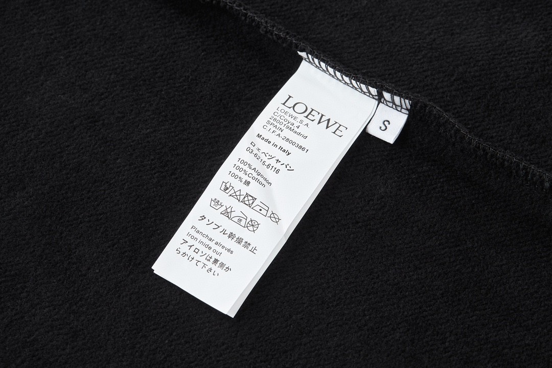 Loewe 罗意威 刺绣Logo徽标立领休闲运动卫衣 长袖 秋冬 灰色 黑色 H526Y24X30-1440