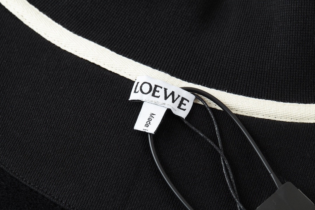 Loewe 罗意威 刺绣Logo徽标立领休闲运动卫衣 长袖 秋冬 灰色 黑色 H526Y24X30-1440