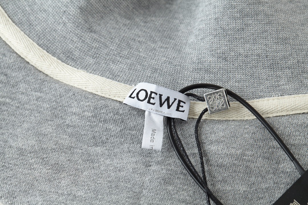 Loewe 罗意威 刺绣Logo徽标立领休闲运动卫衣 长袖 秋冬 灰色 黑色 H526Y24X30-1440