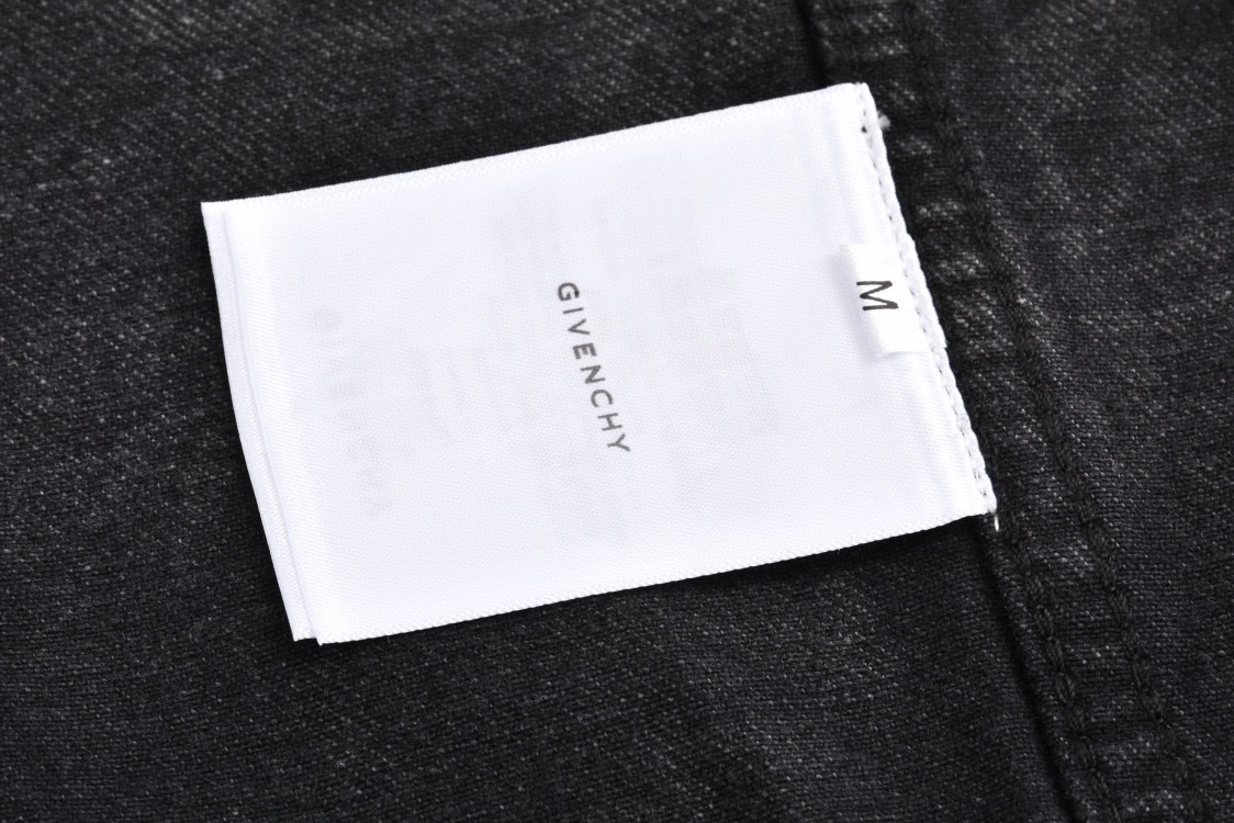 Givenchy 纪梵希 做旧水洗单排扣牛仔外套 夹克 长袖 黑色 