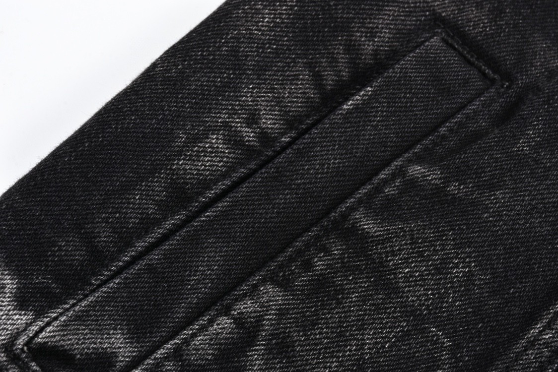 Givenchy 纪梵希 做旧水洗单排扣牛仔外套 夹克 长袖 黑色 