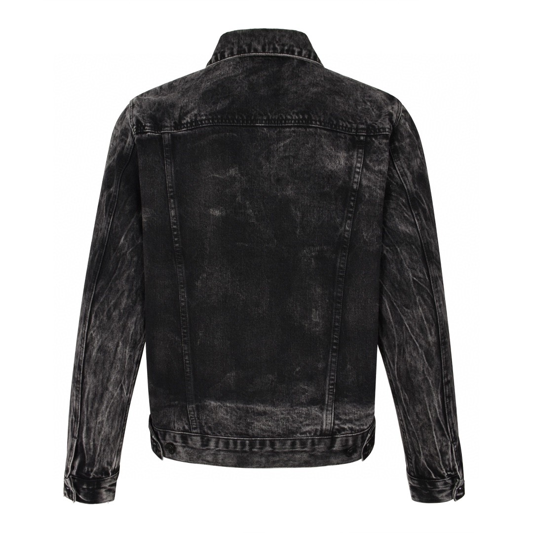 Givenchy 纪梵希 做旧水洗单排扣牛仔外套 夹克 长袖 黑色 