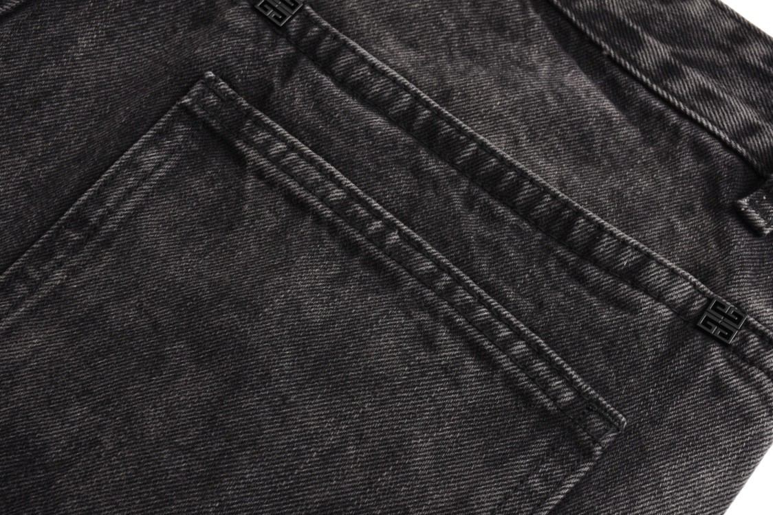 Givenchy 纪梵希 水洗做旧牛仔裤 长裤 裤子 黑灰色 