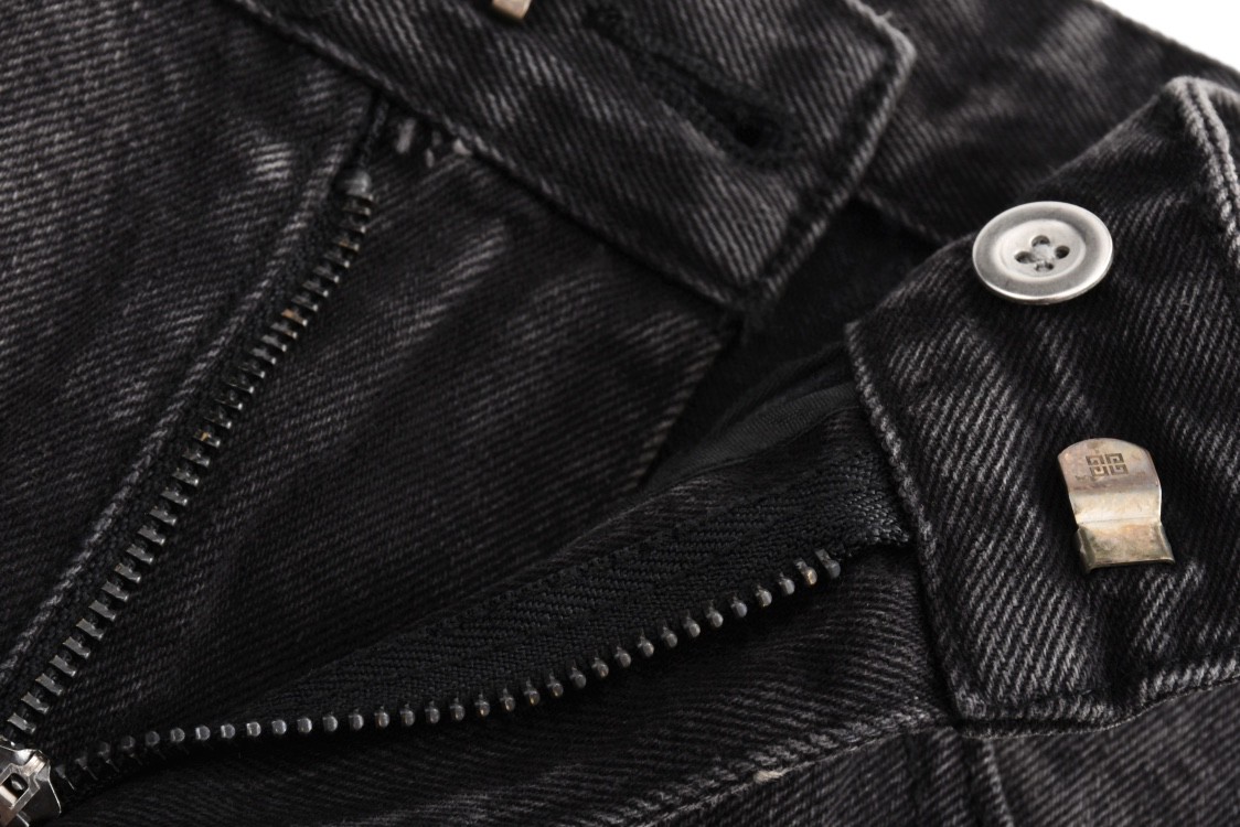 Givenchy 纪梵希 水洗做旧牛仔裤 长裤 裤子 黑灰色 