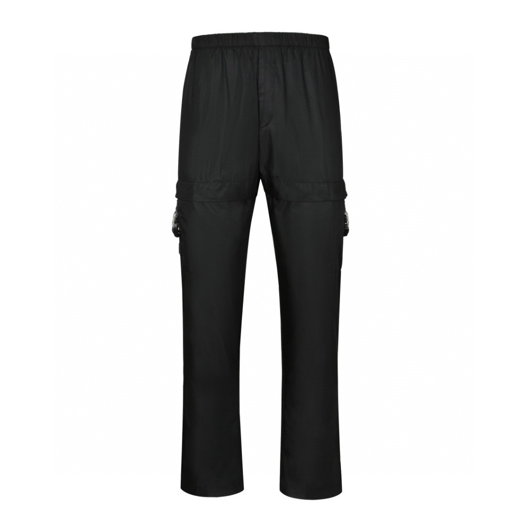 Givenchy 纪梵希 纯色环扣松紧腰工装裤 休闲裤 长裤 裤子 黑色 BM515T13YT-001