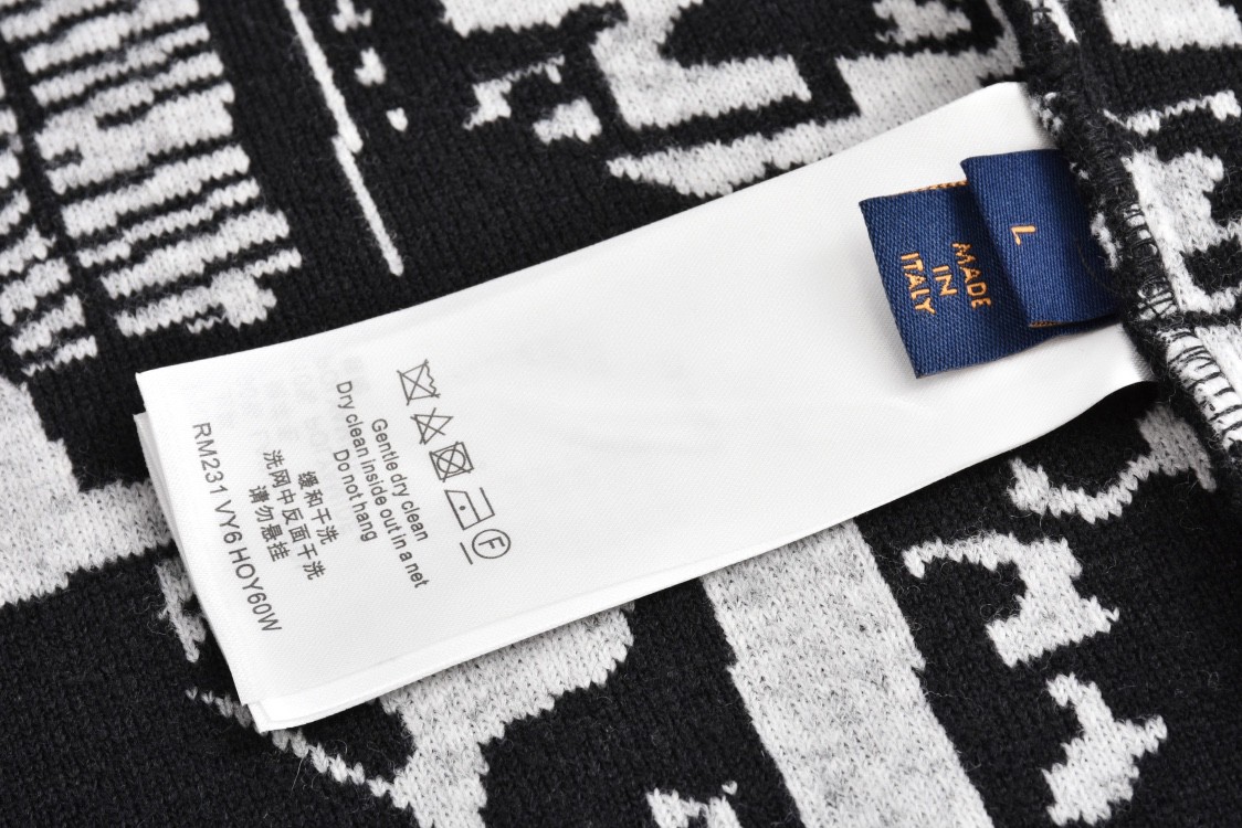 LOUIS VUITTON 满印漫画图案羊毛夹克 长袖 外套 黑白色 1AB5DL