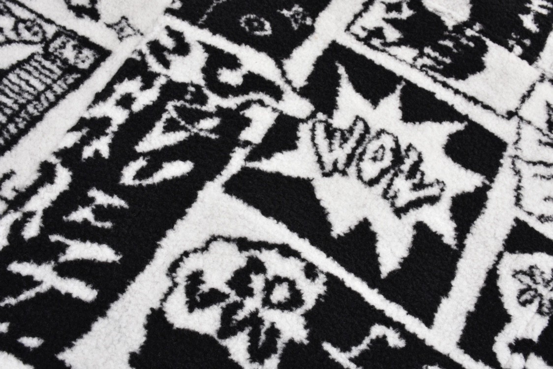 LOUIS VUITTON 满印漫画图案羊毛夹克 长袖 外套 黑白色 1AB5DL