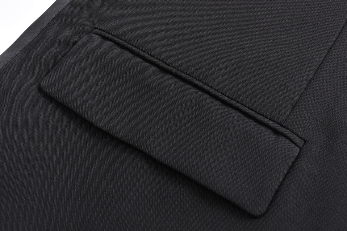 PRADA 普拉达 纯色V领羊毛西装外套 长袖 黑色 UGM255-133S-F0002-S-OOO