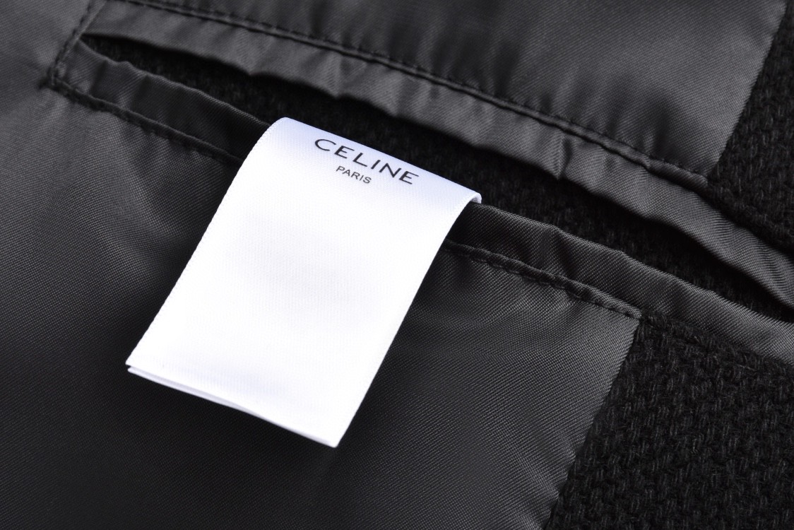 CELINE 赛琳 logo字母单排扣棒球服 夹克 外套 长袖 黑色 