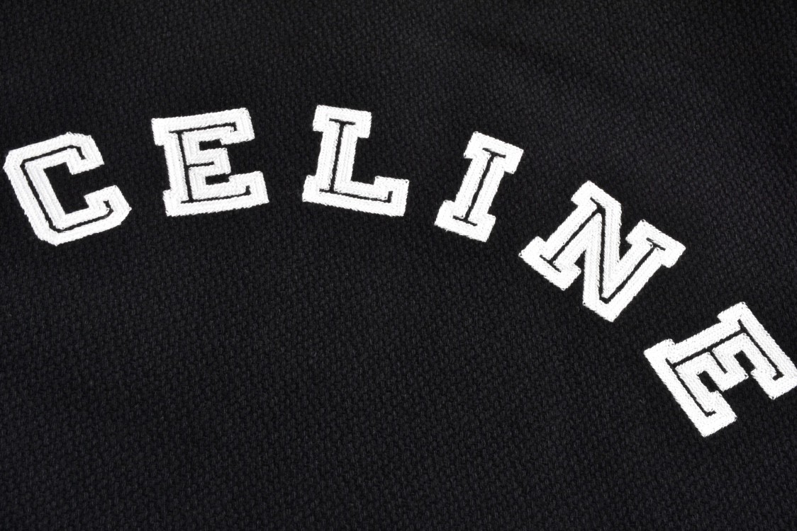 CELINE 赛琳 logo字母单排扣棒球服 夹克 外套 长袖 黑色 