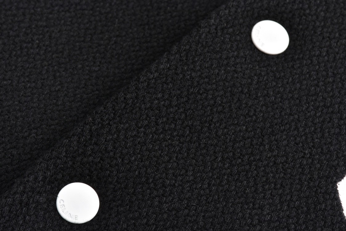 CELINE 赛琳 logo字母单排扣棒球服 夹克 外套 长袖 黑色 