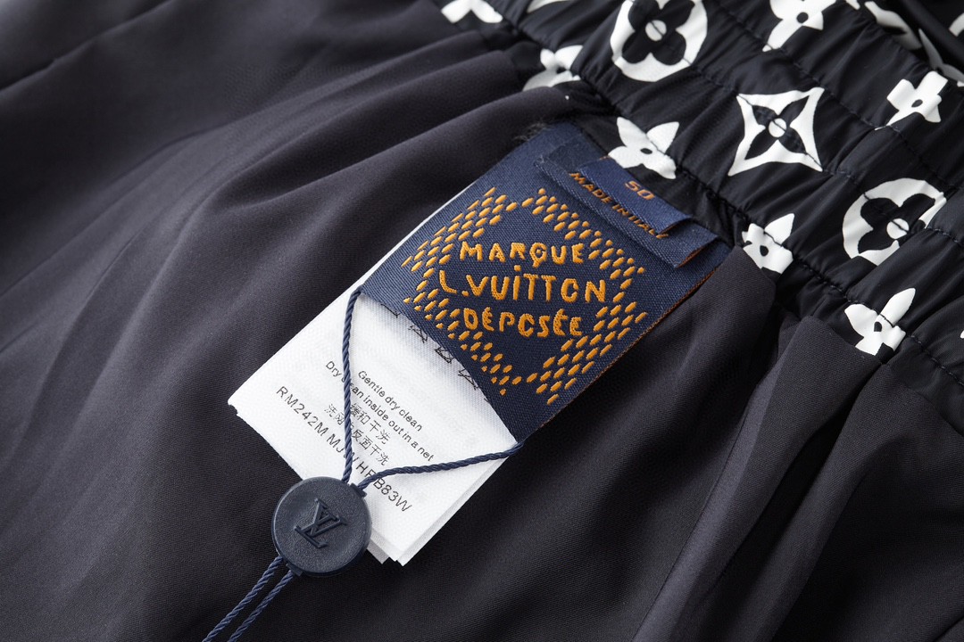 LOUIS VUITTON 拼接logo满印束脚运动裤 休闲裤 长裤 裤子 1AFWQD