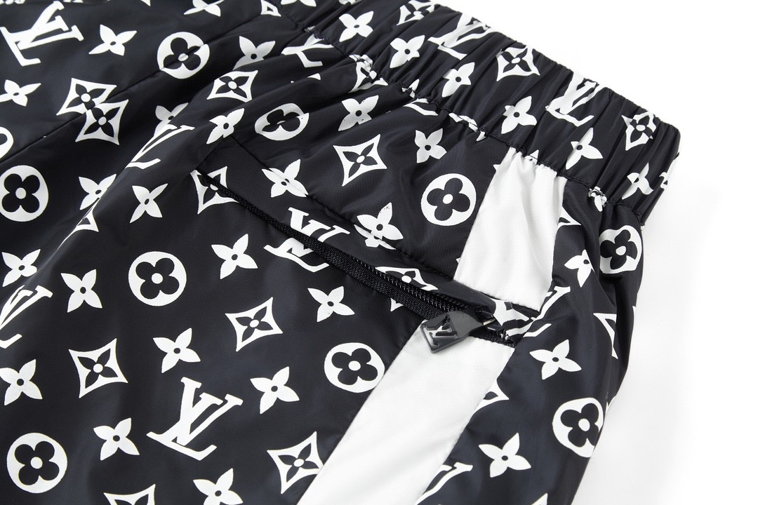 LOUIS VUITTON 拼接logo满印束脚运动裤 休闲裤 长裤 裤子 1AFWQD