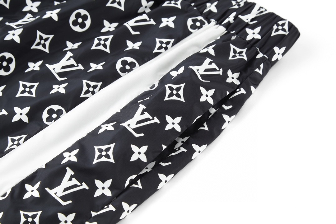 LOUIS VUITTON 拼接logo满印束脚运动裤 休闲裤 长裤 裤子 1AFWQD