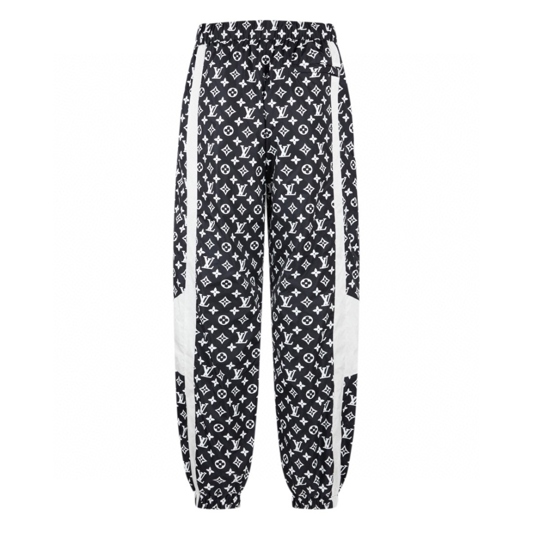 LOUIS VUITTON 拼接logo满印束脚运动裤 休闲裤 长裤 裤子 1AFWQD