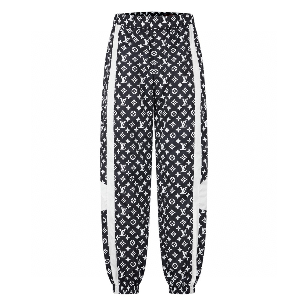 LOUIS VUITTON 拼接logo满印束脚运动裤 休闲裤 长裤 裤子 1AFWQD