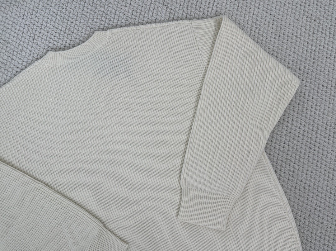 Balenciaga 巴黎世家 纯色袖标圆领毛衣 长袖 秋冬 黑色 白色 808454T17031000