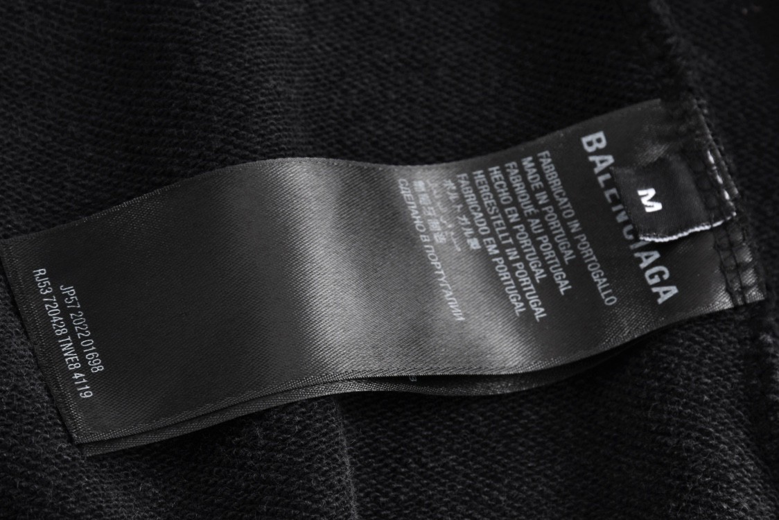 Balenciaga 巴黎世家 破洞乐队人像字母logo印花连帽卫衣 外套 长袖 秋冬 黑色