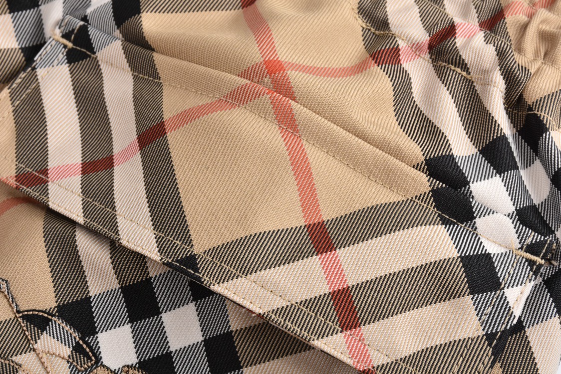 Burberry 巴宝莉 战马图案格纹松紧腰休闲裤 裤子 长裤 沙色 80870321