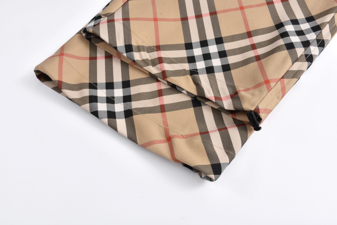Burberry 巴宝莉 战马图案格纹松紧腰休闲裤 裤子 长裤 沙色 80870321