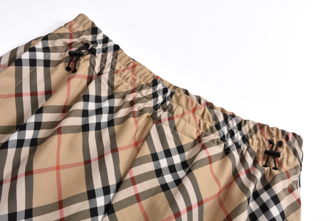 Burberry 巴宝莉 战马图案格纹松紧腰休闲裤 裤子 长裤 沙色 80870321