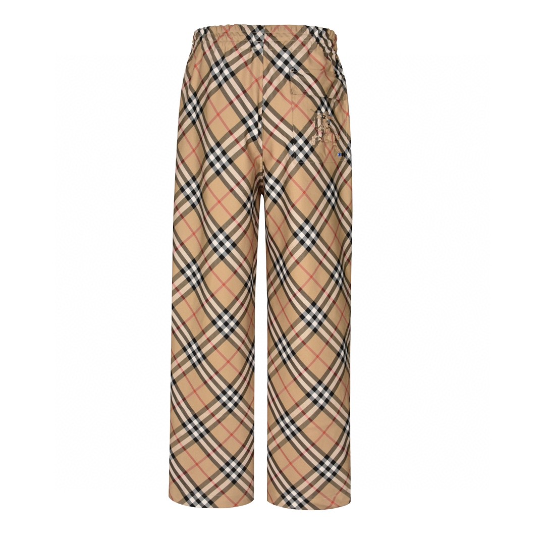 Burberry 巴宝莉 战马图案格纹松紧腰休闲裤 裤子 长裤 沙色 80870321