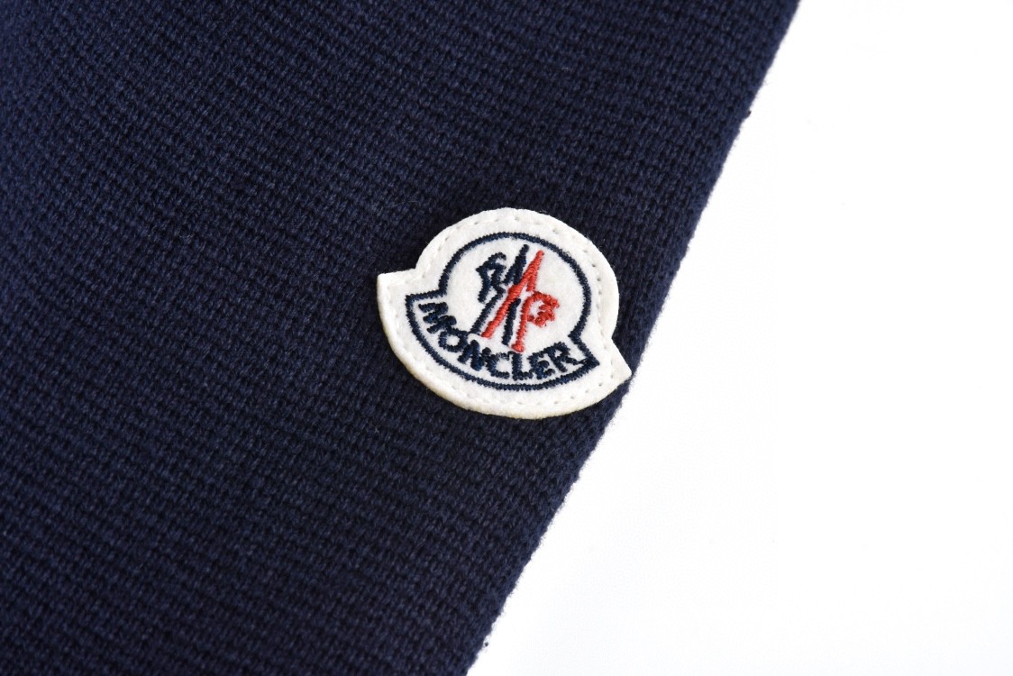 Moncler 蒙口 针织拼接羽绒拉链夹克 长袖 外套 黑色 蓝色 F20919B50700A9341777