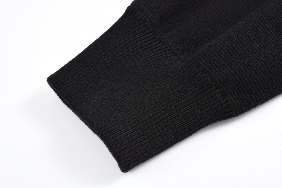 Moncler 蒙口 针织拼接羽绒拉链夹克 长袖 外套 黑色 蓝色 F20919B50700A9341777