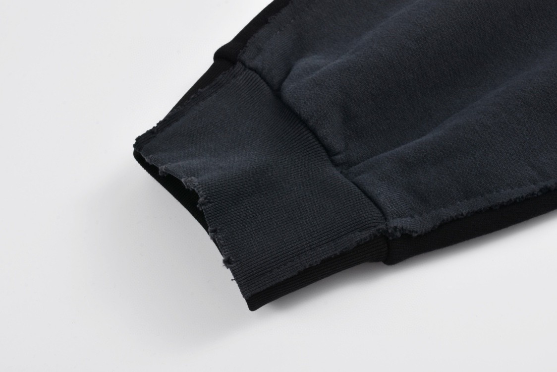 Balenciaga 巴黎世家 前后拼接胶带字母logo印花卫衣 外套 长袖 秋冬 黑色 791614TQVQ71021