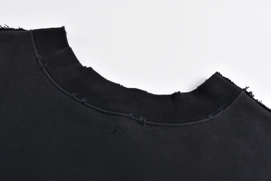 Balenciaga 巴黎世家 前后拼接胶带字母logo印花卫衣 外套 长袖 秋冬 黑色 791614TQVQ71021