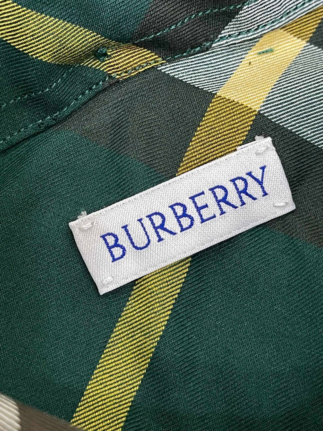 Burberry 巴宝莉 战马刺绣小标格纹单排扣衬衫 长袖 外套 卡其色 蓝色 绿色 80821941 80828861