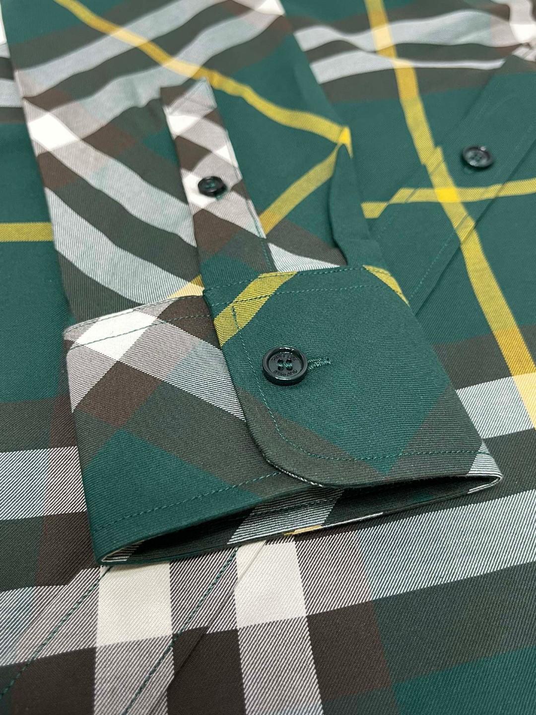 Burberry 巴宝莉 战马刺绣小标格纹单排扣衬衫 长袖 外套 卡其色 蓝色 绿色 80821941 80828861