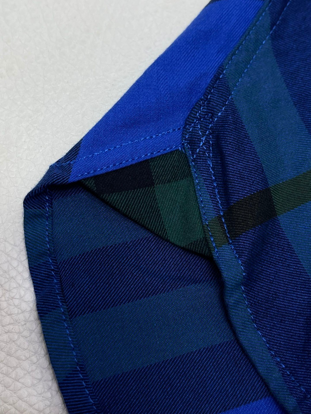 Burberry 巴宝莉 战马刺绣小标格纹单排扣衬衫 长袖 外套 卡其色 蓝色 绿色 80821941 80828861