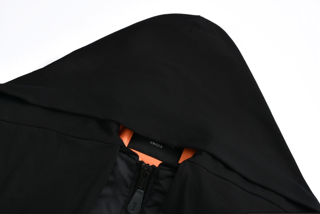 Balenciaga 巴黎世家 四袖拼接拉链连帽棉服 夹克 外套 长袖 黑色