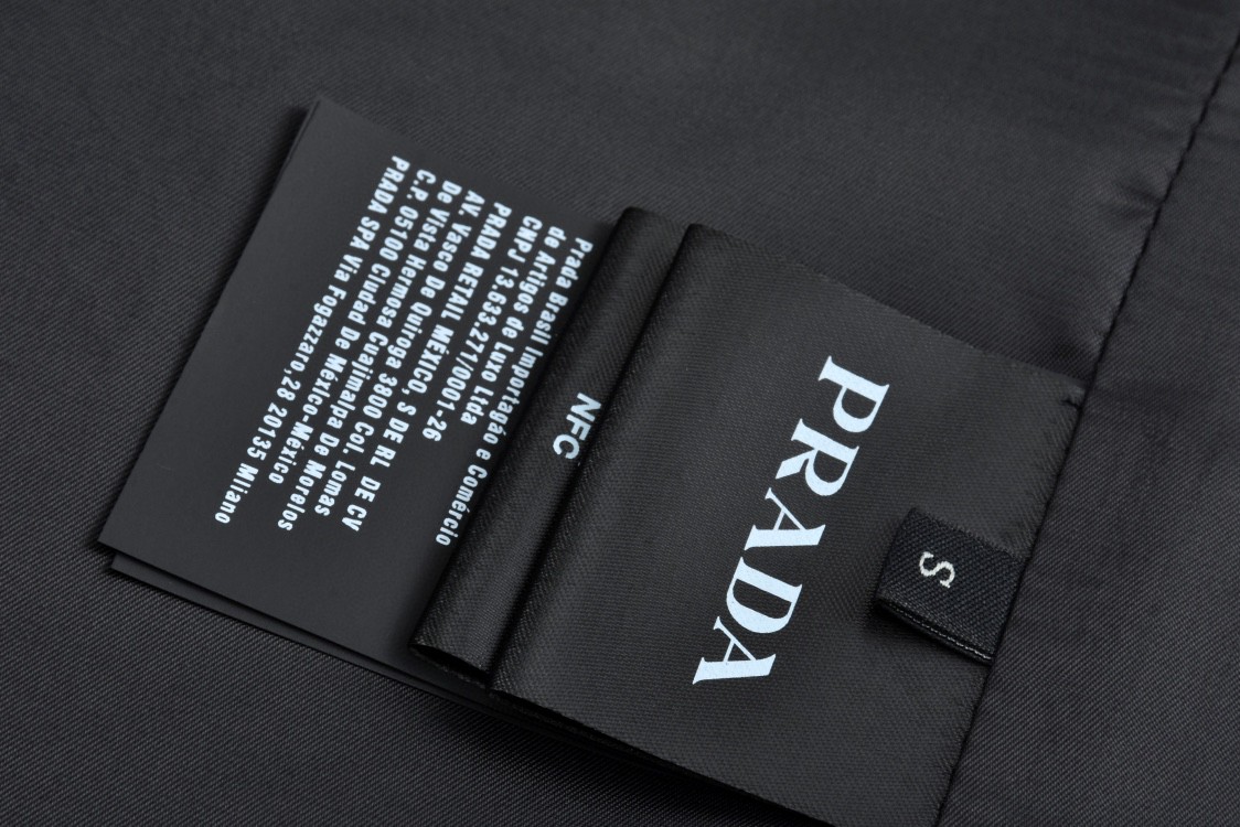 PRADA 普拉达 纯色徽标拉链工装夹克 外套 长袖 黑色 292103-11HJ-F0002-S-231