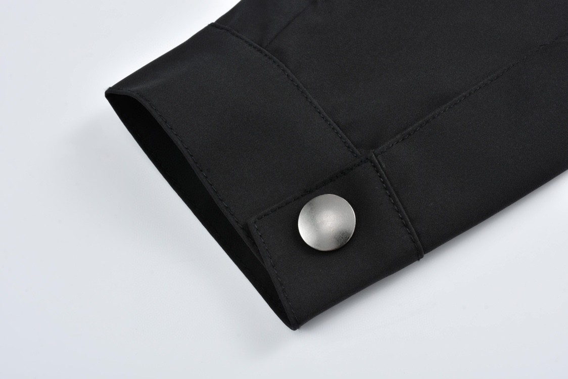 PRADA 普拉达 纯色徽标拉链工装夹克 外套 长袖 黑色 292103-11HJ-F0002-S-231