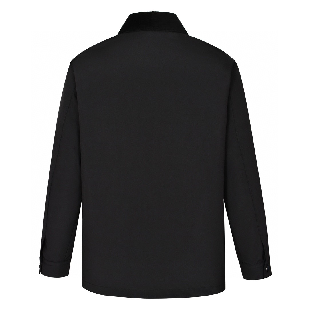 PRADA 普拉达 纯色徽标拉链工装夹克 外套 长袖 黑色 292103-11HJ-F0002-S-231