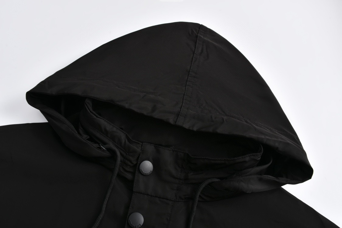 Balenciaga 巴黎世家 多标合集拉链连帽冲锋衣 外套 长袖 秋冬 黑色 725607TMO101000