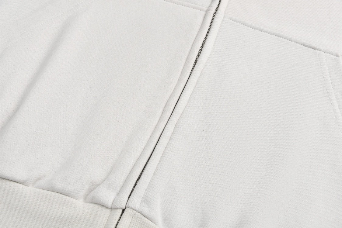 Balenciaga 巴黎世家 Vogue 联名 字母灯塔印花拉链连帽卫衣 外套 长袖 秋冬 白色 803264TRVP69081