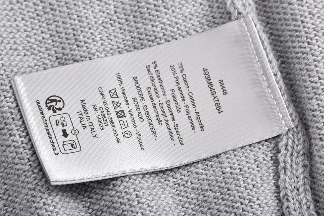 DIOR 迪奥 条纹字母Logo刺绣V领毛衣 针织衫 开衫 外套 长袖 灰色 443M204AT879-C880