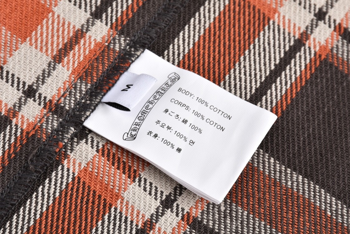 Chrome Hearts 克罗心 格子单排扣衬衫 长袖 外套 红棕色