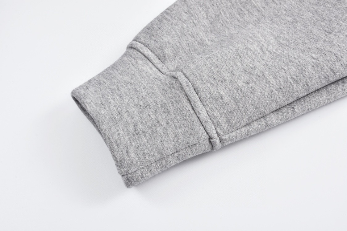 PRADA 普拉达 logo徽标拉链连帽卫衣 长袖 灰色 UADC-MJB3569-PTE003N