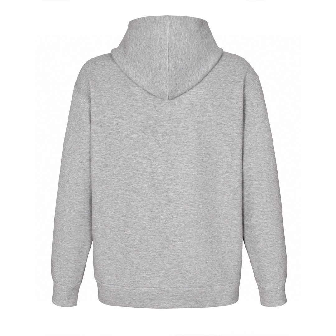 PRADA 普拉达 logo徽标拉链连帽卫衣 长袖 灰色 UADC-MJB3569-PTE003N