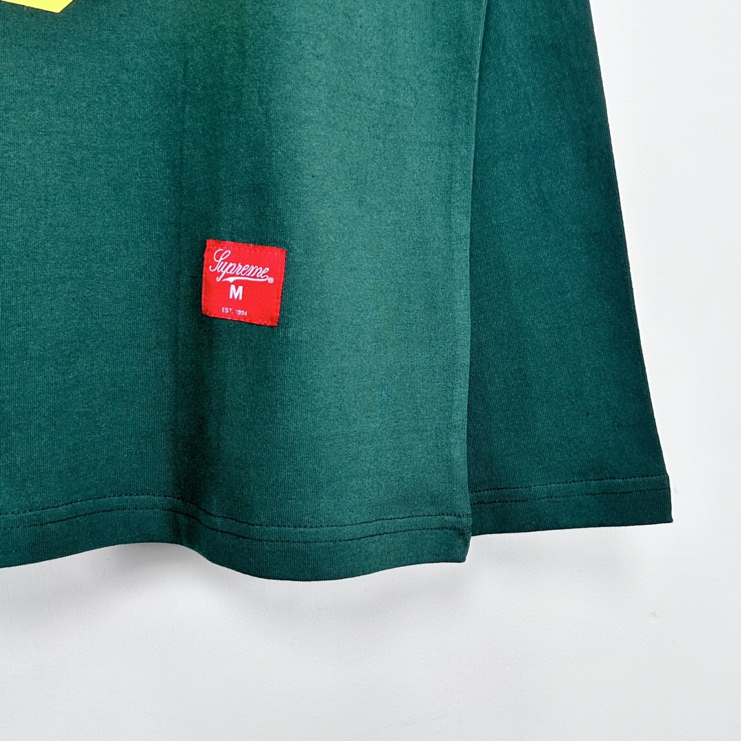 Supreme SS24 WEEK1 数字字母logo印花T恤 长袖  白色SUP-SS24-015