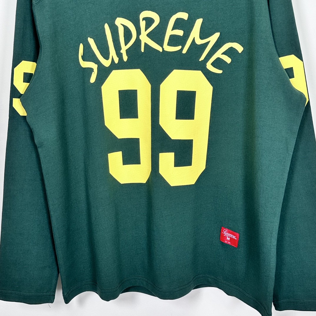 Supreme SS24 WEEK1 数字字母logo印花T恤 长袖  白色SUP-SS24-015