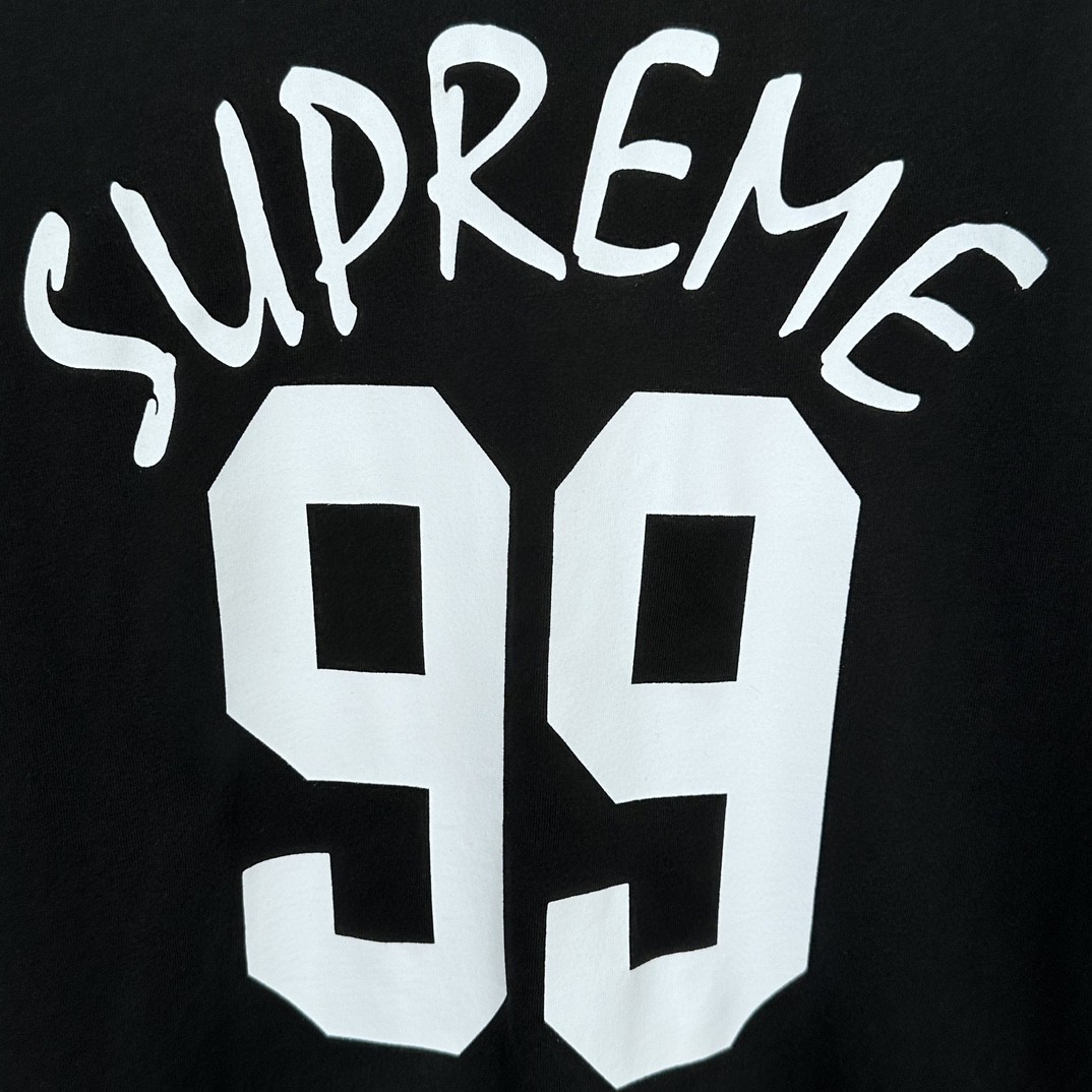 Supreme SS24 WEEK1 数字字母logo印花T恤 长袖  白色SUP-SS24-015
