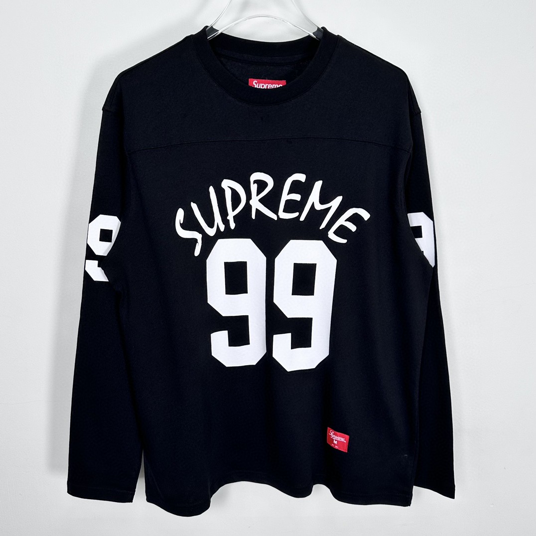Supreme SS24 WEEK1 数字字母logo印花T恤 长袖  白色SUP-SS24-015